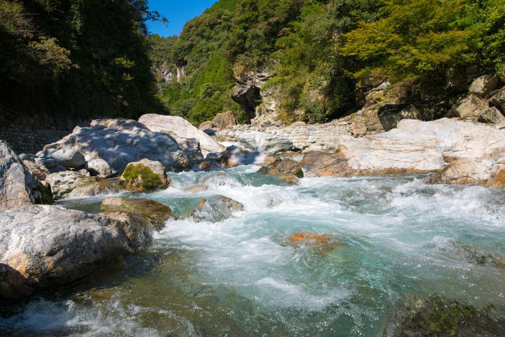 【岡山発着】日本随一と謳われる美しさ“仁淀ブルー”、秘境の渓流美を散策する仁淀川日帰りの旅